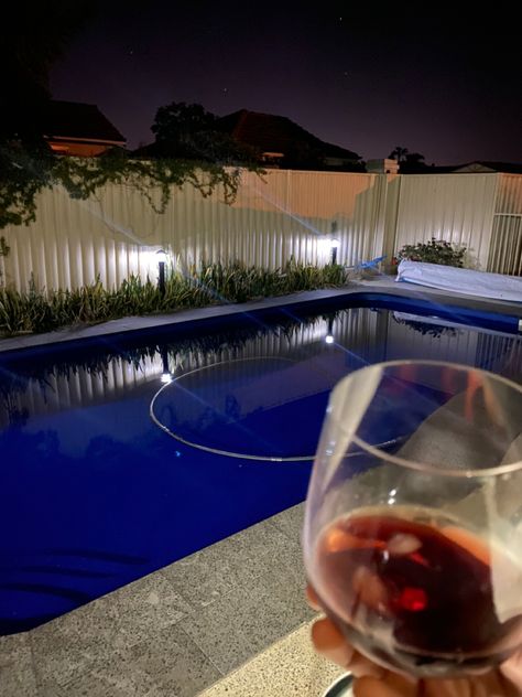 Night Skies, Pool, Wine