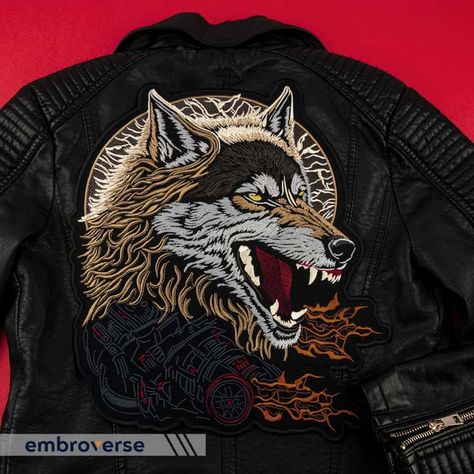 Embrace the Fire of the Wild Fire Wolf Large Back Patch – Angry Wild Animal Head – Fierce Flames – Embroidered Iron On https://embroverse.com/shop/animals-birds-reptiles/wolves/fire-wolf-large-back-patch/ Unleash your wild side with this striking wolf patch, ideal for any nature and wildlife enthusiast. #embroideredpatch #irononpatch #animals #mythicalcreatures #DIYfashion #embroideredpatches #patch #patches #patchgame #PatchCollection #backpatch #backpatches Find more information on our s... Wolf Patch, Fire Wolf, Nature And Wildlife, Zodiac Tattoos, Wild Fire, Animal Head, Animal Heads, Wild Animal, Back Patch