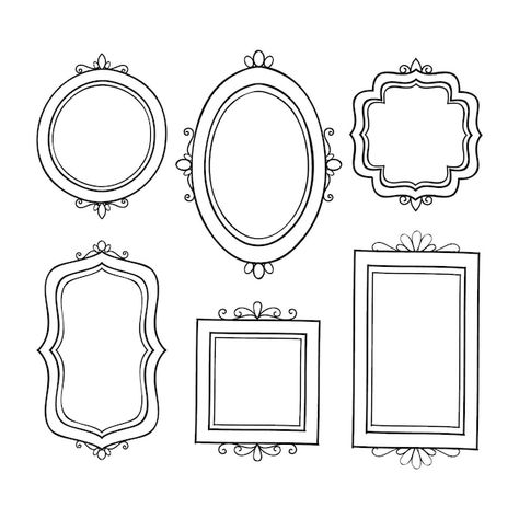 Frames Design Graphic, Free Doodles, Weather Theme, Word Patterns, Doodle Frame, Heart Doodle, Cloud Stickers, Doodle Frames, Heart Sketch