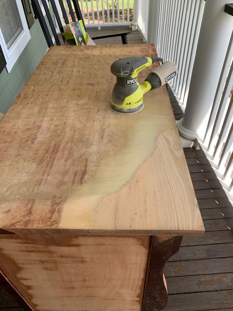 Removing Veneer, Refinish Wood Furniture, Veneer Furniture, Raw Wood Furniture, Sanding Wood, Diy Furniture Renovation, Furniture Repair, Wood Furniture Diy, Into The Woods