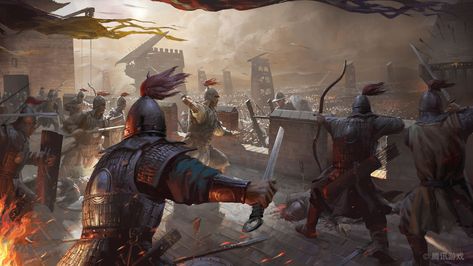 ArtStation - The Siege (Part II), CONCEPT 4 귀여운 음식 그림, Chinese Warrior, Fantasy Battle, Chinese History, High Fantasy, Fantasy Warrior, Fantasy Rpg, Medieval Art, 판타지 아트