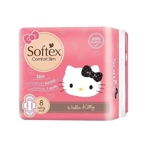 Images Hello Kitty, Period Pads, Pink Kawaii, Hello Kit, Hello Kitty Pink, My Melody Kuromi, Sanitary Pads, Soft Aesthetic, Hello Kitty Items