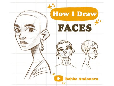 Face Tutorial, رسم كاريكاتير, Draw Faces, Drawing Cartoon Faces, 얼굴 드로잉, 얼굴 그리기, Drawing Exercises, Character Design Sketches, Face Sketch