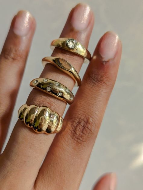 Few of our favourite chunky rings ✨🫳 Chunky Gold Jewelry Rings, Cool Girl Rings, Gold Rings Chunky, Gold Chunky Rings, Chunky Gold Rings, Gold Chunky Ring, Chunky Jewellery, 2024 Board, Ring Stacks