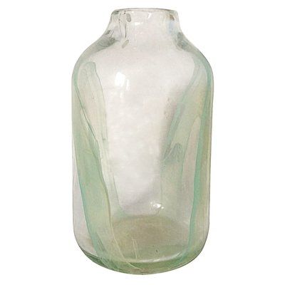 Jeco Inc. Saga Glass Decorative Table Vase Clear Green Vase Decor, Green Glass Vase With Flowers, Glass Floor Vase, Add Aesthetic, Dark Green Glass Vases, Small Glass Vases, Grey Vases, Glass Cylinder Vases, Garden Vases