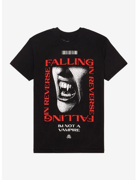 Vampire Boyfriend, Gothic Stuff, Boyfriend Tshirt, Vampire Fangs, Falling In Reverse, Plaid Shirts, Music Tees, Retro Tops, Boyfriend T Shirt