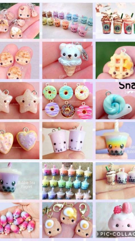 Polymer Clay Kunst, Fimo Kawaii, Kawaii Clay, Clay Kawaii, Hadiah Diy, Polymer Clay Kawaii, Kawaii Crafts, Polymer Clay Figures, Polymer Clay Diy