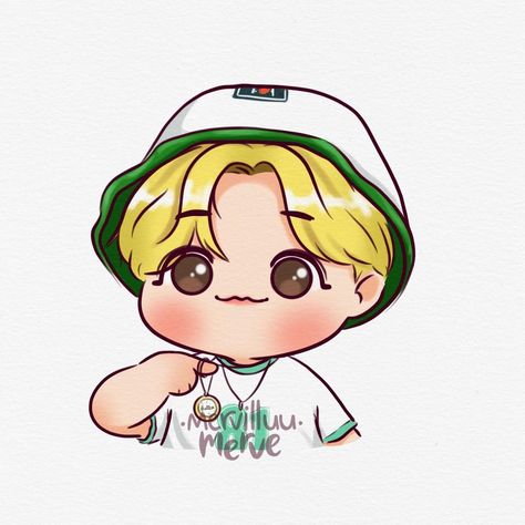 Jhope Cartoon, J-hope Chibi, Chibi Bts, Chibi Art, Bts Jhope, Beauty Art Drawings, Kpop Drawings, Chibi Drawings, Cartoon Drawing