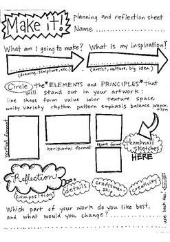 Reflection Sheet, Art Rubric, Art Teacher Resources, Art Critique, Art Handouts, High School Art Lessons, Art Worksheets, Pass Out, Art Curriculum