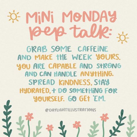 Monday Pep Talk, Mini Pep Talk, Micro Learning, Spoonie Quotes, Motivational Mondays, Coaching Quotes, Adaptive Tools, Happy Monday Quotes, Team Motivation