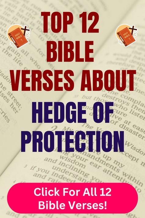 Check out our top 12 Bible verses about hedge of protection and learn more what does the Bible say about hedge of protection. Click For All 12 Bible verses! Bible Chapters, Bible Verses About Relationships, Top Bible Verses, Hedge Of Protection, Proverbs 30, Spiritual Armor, Psalm 5, Spiritual Attack, Psalm 121