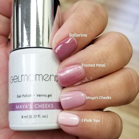 Ballerina ✨ Frosted Petal ✨ Maya's Cheeks ✨ I Pink You Gelmoment Colors, Gel Moment, Color Of The Week, Nail Kits, Pink Gel Nails, Nail Pops, Stylish Nails Designs, Gel Nails Diy, Build Your Business