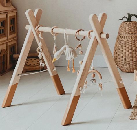 Wooden Baby Play Gym Newborn Montessori Baby Gym Frame Activity Center With Sensory Ball and Hanging Toys Perfect Baby Shower Gift - Etsy Newborn Montessori, Wooden Play Gym, Wooden Baby Gym, Baby Gym Toys, Baby Play Gym, Baby Activity Center, Montessori Baby, Play Gym, Baby Christmas Gifts