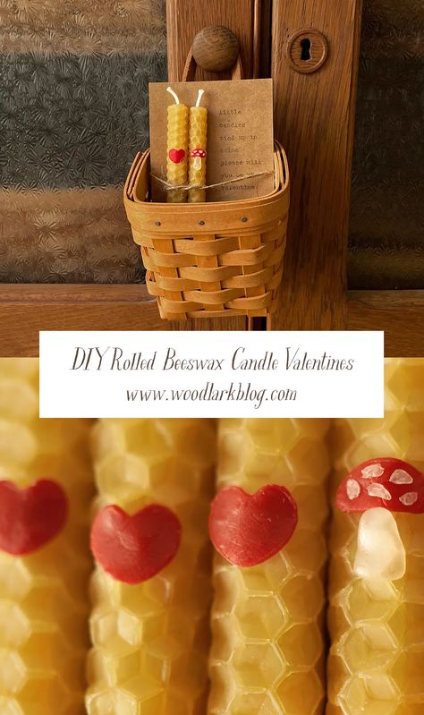 DIY Hand-Rolled Beeswax Candle Valentines – Woodlark Blog – Woodlark Blog Woodlark Blog, Rolled Beeswax Candles, Rolled Candles, Hand Dipped Candles, Valentine Cards Handmade, Beeswax Candle, Alphabet Stamps, Natural Parenting, Candle Inspiration