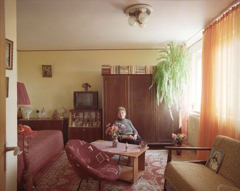 Portraits of 10 Different Lives in 10 Identical Units of a Communist-Era Apartment | PetaPixel Tiny Studio Apartments, Inside A House, Small Bed, Women Magazines, First Apartment, Apartment Room, Apartment Building, Unique Furniture, Studio Apartment