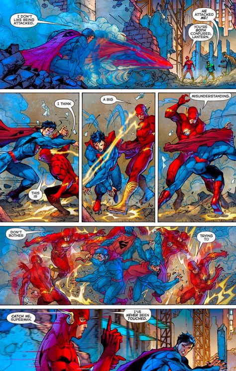 Superman & thee Flash Flash Vs, Jim Lee Art, Justice League Comics, Flash Comics, Arte Nerd, Batman Wonder Woman, Superman Art, Superman Comic, Univers Dc