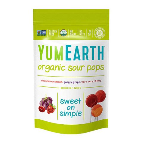 Yum Earth Organic Lollipop Bag Super Sour Yum Earth, Organic Candy, Madagascar Vanilla Beans, Organic Snacks, Wholesome Snacks, Organic Rice, Free Candy, Sour Candy, Fruit Flavored