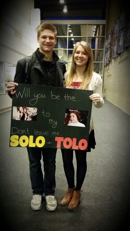 How i asked my boyfriend to tolo! He loves Star Wars :) Star Wars Homecoming Proposal, Tolo Proposal Ideas For Guys, Star Wars Hoco Proposal, Tolo Posters Ideas, Tolo Signs, Star Wars Promposal, Tolo Proposal Ideas, Prom Signs, Sadie Hawkins Proposals