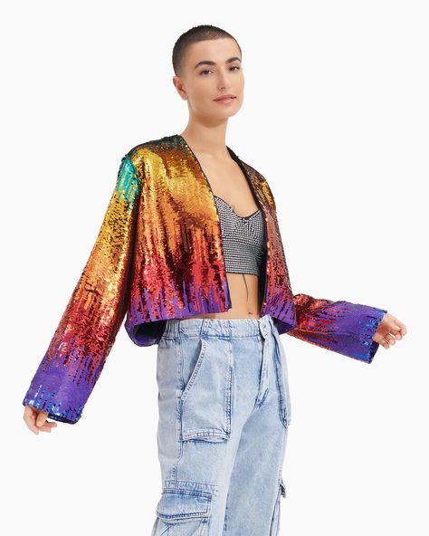 Glitter Jacket, Trevor Project, Crisis Intervention, What Is Fashion, Sequin Jacket, Wedding Looks, White Casual, Womens Uggs, Casual Jacket