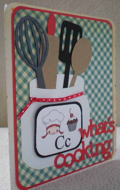 inspiration using the from my kitchen cricut cartridge | what i did i used the from my kitchen cricut cartridge and made the ... Chef Classroom Theme, Chef Bulletin Board Ideas, Recipe Bulletin Board, Food Theme Bulletin Board Ideas, Food Themed Bulletin Boards, Facs Bulletin Boards, Lunch Lady Bulletin Boards, Culinary Bulletin Board Ideas, Culinary Arts Bulletin Board Ideas