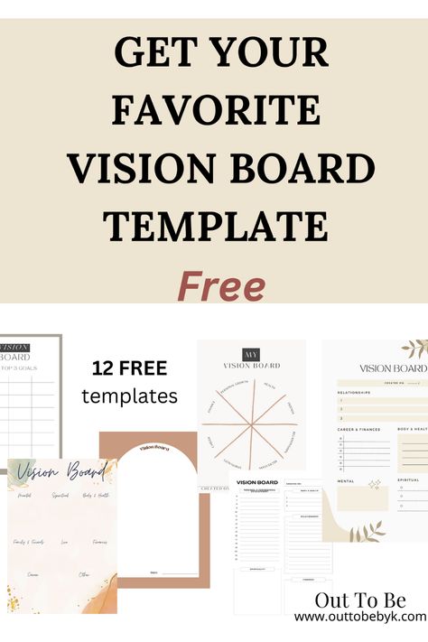 vision board template free Free Vision Board Template, Vision Board Success, Goal Setting Vision Board, Free Vision Board, Vision Board Diy, Vision Board Pics, Vision Board Collage, Vision Board Printables, Vision Board Template