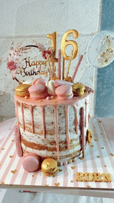 16th Birthday Cake Ideas, Fun Cake Ideas, Sprinkle Drip Cake, Sweet 16 Cupcakes, 16th Birthday Cake, Modern Birthday Cakes, Sweet Sixteen Cakes, 12th Birthday Cake, 14th Birthday Cakes