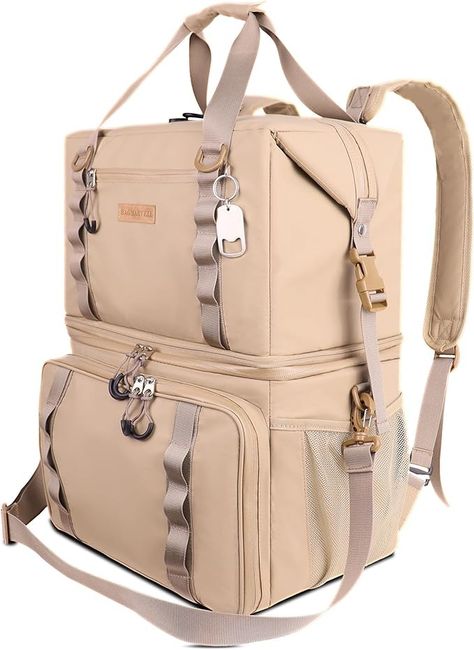 Amazon.com: MANETTA Picnic Backpack Cooler - 54 Cans Large Cooler Backpack Insulated Leakproof with Double Deck Compartment for Beach, BBQ, Travel, Camping, Family or Wedding Picnic Basket Gifts, Khaki : Patio, Lawn & Garden Wedding Picnic, Cooler Backpack, Beach Backpack, Basket Gifts, Backpack Cooler, Camping Family, Picnic Backpack, Beach Bbq, Picnic Wedding