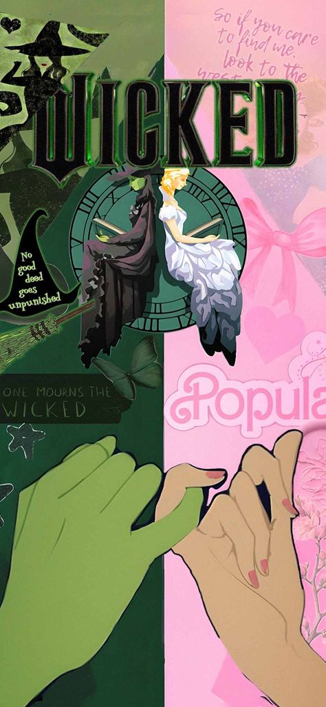 Musical Theatre Posters, Musical Wallpaper, Elphaba And Glinda, Wicked Musical, Iphone Wallpaper Hipster, Tshirt Quilt, Ariana Grande Photos, Mac Wallpaper, Theatre Poster