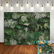 Adult Safari Party, Green Leaves Photography, Birthday Photo Background, Safari Party Decorations, Safari Baby Shower Boy, Leaves Photography, Luau Party Decorations, Baby Shower Table Decorations, Baby Shower Photography