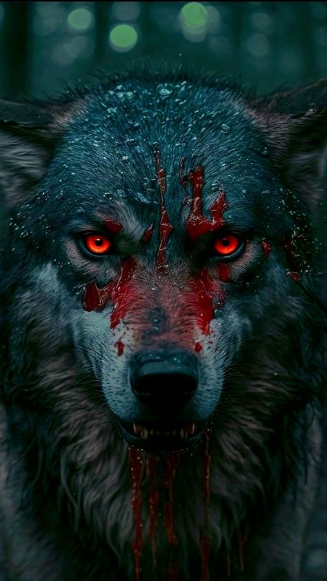 Scary Werewolf, Wolf With Red Eyes, Scary Wolf, Most Dangerous Animals, Deep Wallpaper, Regard Animal, Bigfoot Art, Angry Wolf, Shadow Wolf