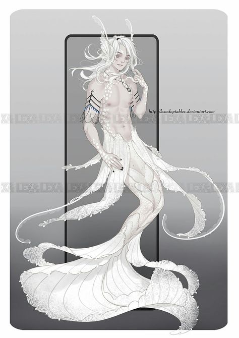 Male Siren Oc, Siren Oc Male, Male Bride, Male Siren, White Mermaid Tail, Evil Mermaids, Male Mermaid, Too Sensitive, Colorful Tattoos