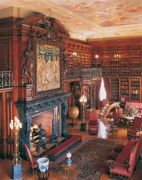 My favorite room in the Biltmore Estate. The movie Mr. Destiny was filmed at the Biltmore. Biltmore Staircase, Biltmore Estate Library, Stairs Shelves, Biltmore Mansion, Large Library, Biltmore House, Private Library, Dream Library, Chatsworth House