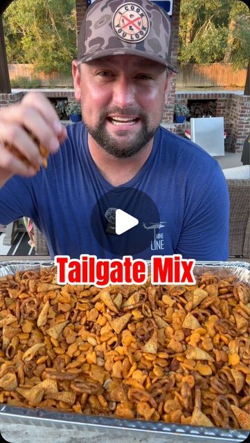 Austin Dennis on Instagram: "Tailgate Party Mix #grilling #grillingseason #bbq #easyrecipe #recipe #pelletgrill #icookyoulook🔥" Field Day Food, Tailgate Snacks Easy, Easy Tailgate Snacks, Tailgate Food Ideas, Tailgating Snacks, Easy Tailgate Food, Trail Mix Snack, Tailgating Ideas, Tailgate Snacks