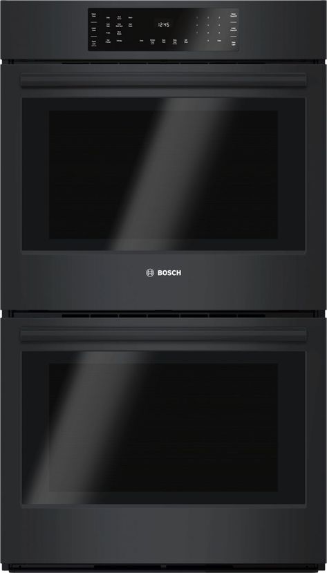 BOSCH - HBL8661UC - Double Wall Oven Gas Wall Oven, Thermal Cooking, Bosch Kitchen, Convection Wall Oven, Double Electric Wall Oven, Wall Ovens, Bosch Appliances, Built In Double Ovens, Black Ovens