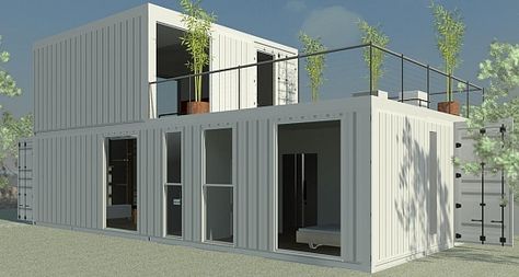 Shipping Container Homes & Buildings: Prefab Modular Two 40' HC and Two 20' HC Shipping Containers Home, Spain Container Home Floor Plans, Skin Architecture, Forest House Ideas, Container Home Designs, Cordoba Spain, Shipping Container Home Designs, Shipping Container Home, Home Floor Plans, Casa Container