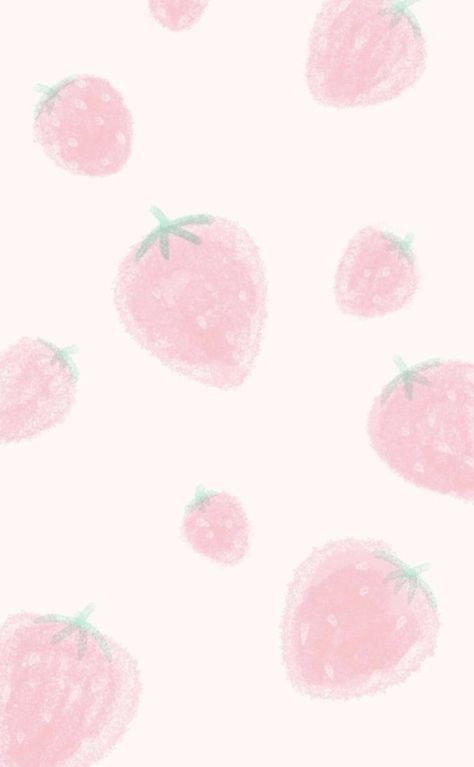 Strawberry Background, Strawberry Art, Color Vibe, Simple Iphone Wallpaper, Pink Iphone, Cute Backgrounds, Phone Themes, Ipad Wallpaper, Wallpaper Iphone Cute