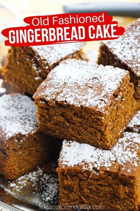 Gluten Free Gingerbread Cake, Gingerbread Cake Recipe, Gluten Free Gingerbread, Homemade Custard, Gingerbread Recipe, Gingerbread Cake, Cake Ingredients, Holiday Desserts, Easy Cake