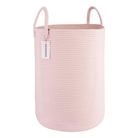 Rope Laundry Basket, School Necessities, Pink Laundry, Basket For Living Room, Basket Nursery, Room Wishlist, Basket Hamper, Towel Basket, Nursery Hamper