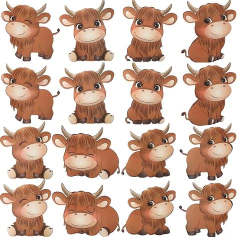 PRICES MAY VARY. Package: You will get 32 Pcs Brown Cow Print Cutouts in 8 shape,they will meet your Western farm cow party decorative need. Size: each one about 5.9x5.1inch.the Brown cow print cutouts are made of quality card paper, which is safe and stable to use for a long time. DIY Gift：these Cow Print Cutouts can make cow banner，cow stickers，cow centerpieces and other cow party decoration thing. Occasion：the cow themed birthday party supplies are ideal for farm party decorations, birthday p Brown Cow Party Decorations, Cow And Horse Birthday Party, Cow Centerpieces Farm Birthday, Brown Cow Print Balloons, Print Cutouts, Cow Centerpieces, Kids Birthday Party Decorations, Cow Print Birthday Party Amazon.com, Cow Stickers