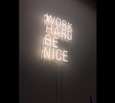 Work Hard Be Nice Neon Sign from www.aoos.com Neon Office, Neon Sign For Bedroom, Work Hard And Be Nice, Cave Room, Sign For Bedroom, Man Cave Room, Apartment Goals, Bar Man Cave, Neon Sign Bedroom