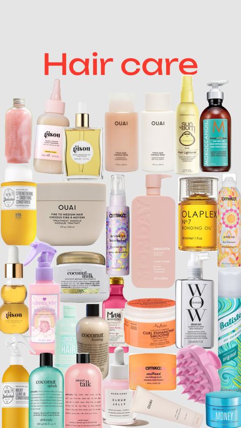 #haircare #hair #hairinspo #gisou #olaplex #preppy #preppyaesthetic #preppyaethestic #fyp #amika Tiktok Hair Products, Sephora Hair Products, Aesthetic Hair Products, Good Hair Products, Hair Wishlist, Preppy Products, Best Shampoo And Conditioner, Healthy Hair Routine, Carryon Bag