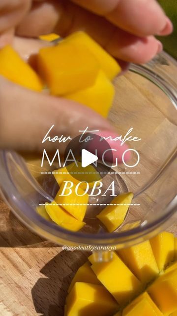 Boba Mango, Mango Tapioca, Mango Boba, Kitchen Surface, Tapioca Starch, Tapioca Pearls, Long Rope, Tapioca Flour, In Between