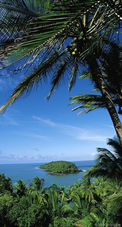 Vue depuis l'île Royale, Guyane Puerto Rico Pictures, Photo Bleu, French West Indies, Sky Photography Nature, Reunion Island, Tropical Beaches, Tropical Vibes, Beautiful Nature Pictures, Dream Destinations