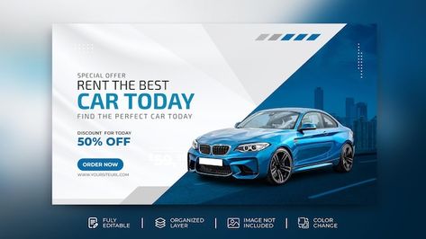 Car rental sell promotion social media p... | Premium Psd #Freepik #psd #car-post #car-flyer #car-poster #car-promotion Facebook Cover Design, Social Media Promotion, Instagram Post Template, Web Banner, Post Design, Banner Template, Post Templates, Facebook Cover, Social Media Template