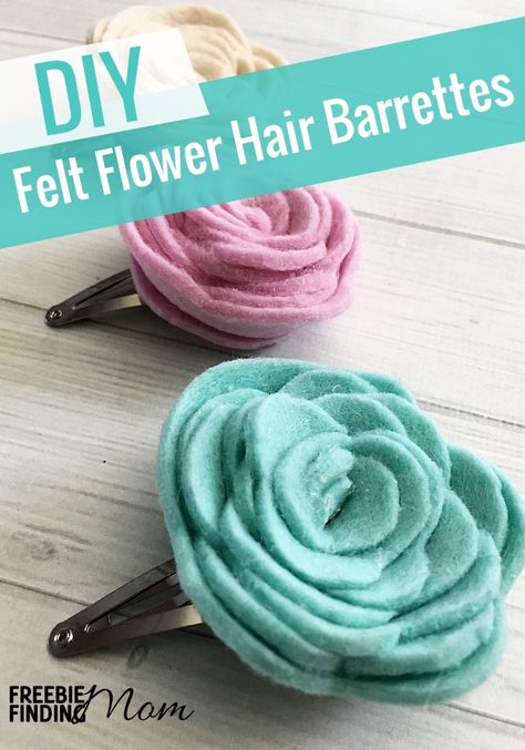 Need homemade hair clips ideas? These cute Felt Flower DIY Hair Clips are perfect for girls of all ages (from women to baby). These DIY hair accessories for girls are inspired by the beautiful colors of spring therefore they are ideal for pairing with your Easter dress or formal dresses for spring weddings. Have fun changing up the colors for other holidays and special occasions. Hair Clips Ideas, Felt Flower Diy, Diy Hair Clips, Diy Choker, Felt Flowers Diy, Homemade Hair, Diy Ombre, Hair Clips Diy, Homemade Hair Products