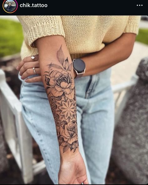 Half Sleeve Tattoo Upper Arm, Bicep Tattoo Women, Mandala Tattoos For Women, Inner Wrist Tattoos, Lower Arm Tattoos, Inner Arm Tattoos, Inner Bicep Tattoo, Tool Tattoo, Animal Tattoo Ideas