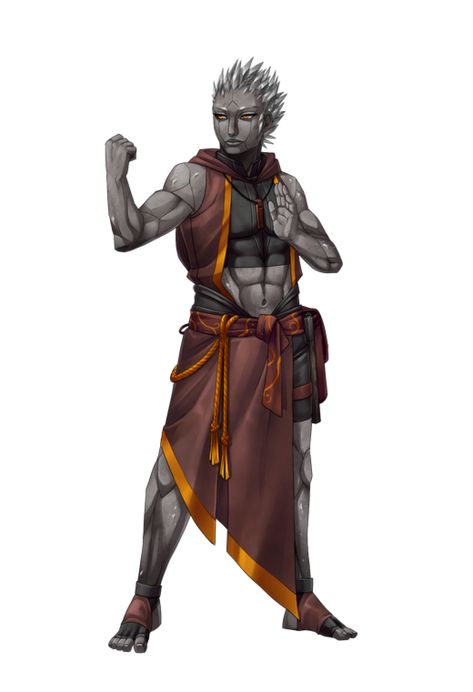 Male Shaitan Earth Elemental Monk - Pathfinder 2E PFRPG DND D&D 3.5 5E 5th ed d20 fantasy Pathfinder Rpg Characters, Earth Genasi, Earth Elemental, Dungeons And Dragons Races, Pathfinder 2e, Dungeons And Dragons Art, The Elder Scrolls, Dungeons And Dragons Characters, Black Characters