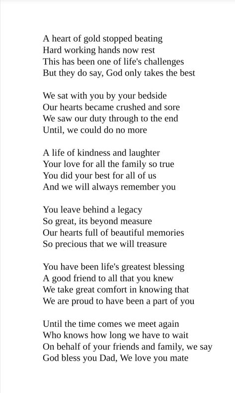 Love, family, peace, memory How To Write An Obituary For Dad, Celebration Of Life Speech Ideas, Memorial Speech Ideas, Eulogy For Grandfather, Quotes About Grandfathers Passing, Eulogy For Grandma, Memorial Speech, Poems About Grandfathers, Quotes About Losing A Grandfather