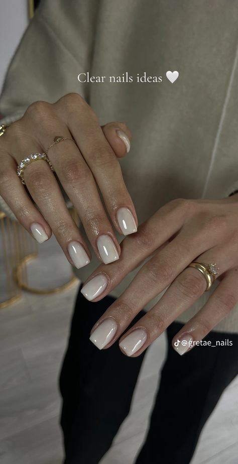 Wedding Dipped Nails, Short Milky Nails, Short Classy Nails, Ongles Beiges, Natural Nails Manicure, Nails Outfit, Milky Nails, Nagellack Trends, Nagel Tips