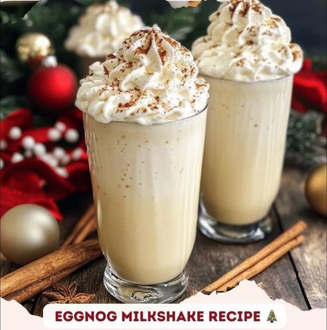 Christmas All Year Around❄️ ☃️ | Eggnog Milkshake 🎄🎅🏽🎄 | Facebook Eggnog Milkshake, Recipes For One Person, Eggnog Shake, Milkshake Recipe Easy, Christmas All Year, Ice Cream Mix, Milkshake Recipe, Egg Nog, Milkshake Recipes